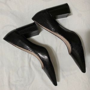 Zara Classic black Block heels (NWOT)